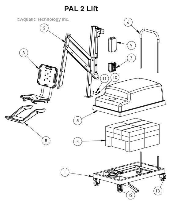 SR Smith PAL2 Portable Pool Lift Parts