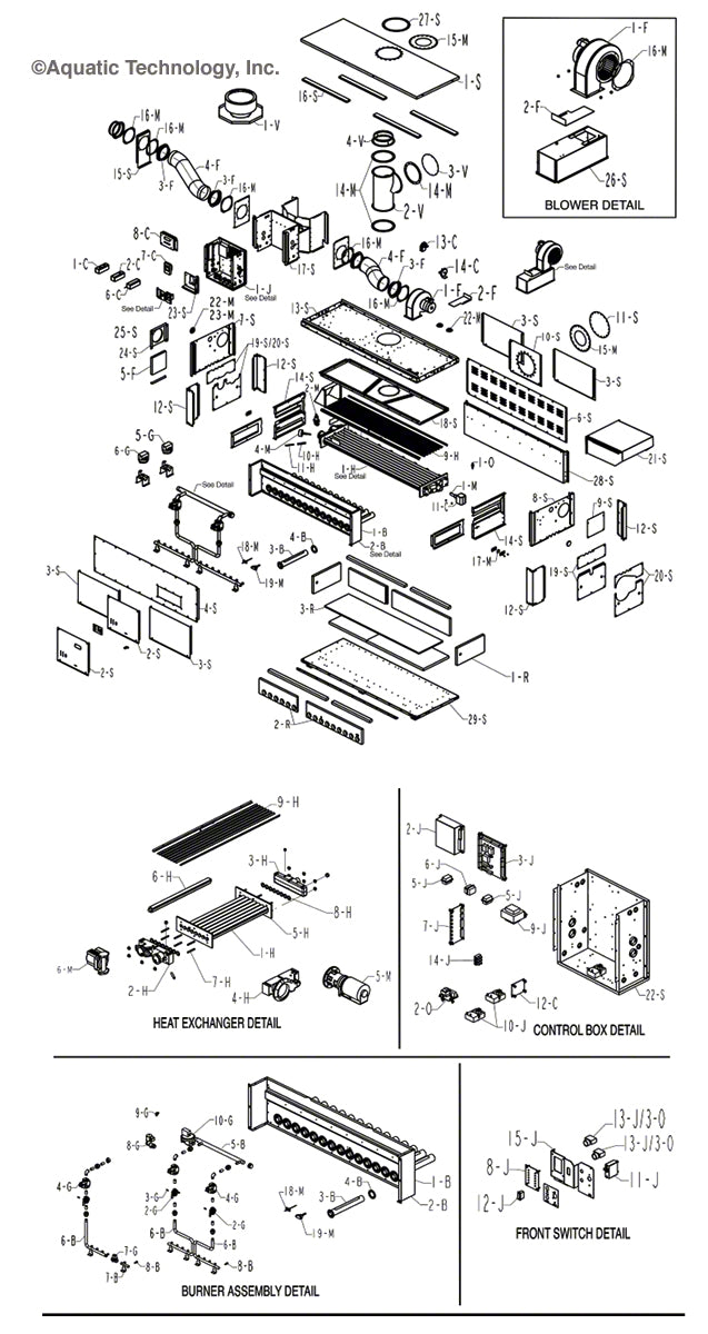 Raypak Commercial 652A Heater Parts (Hi Delta)