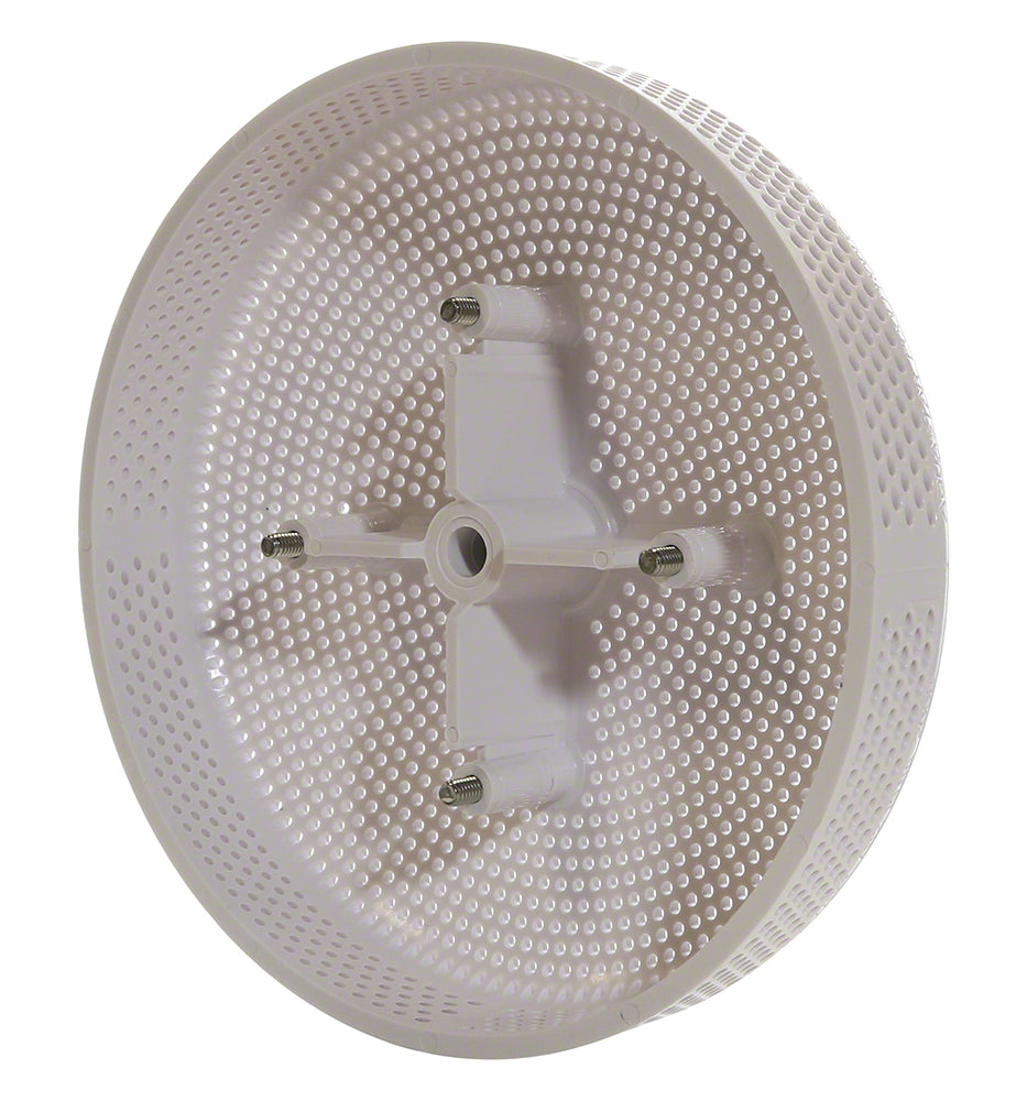 6 Inch Hockey Puck Sumpless Suction Outlet Cover With Screws - White