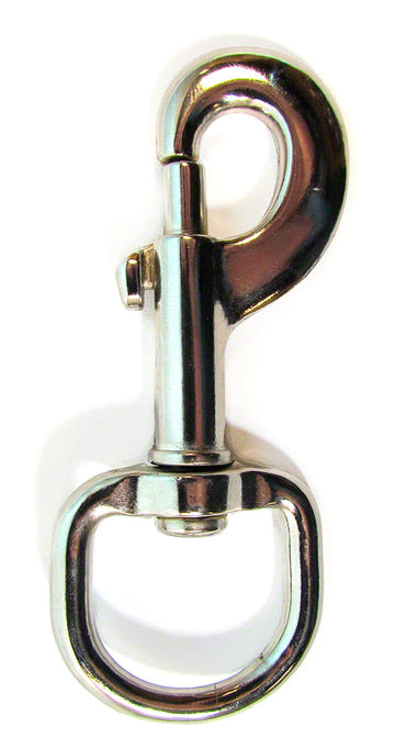 Snap Style Swivel Rope Hook for 3/4 Inch Rope - Nickel Plated Zinc
