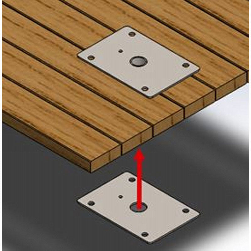 Wood Deck Anchor Plate for Global Lifts