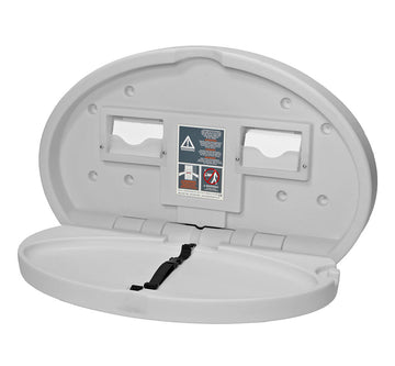 Oval Diaper Depot Changing Station - Powder Gray