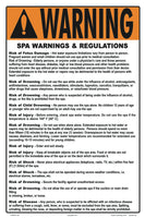 Nevada Spa Warnings and Regulations Sign - 12 x 18 Inches on Heavy-Duty Aluminum