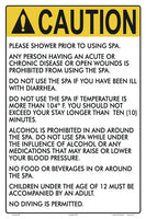Michigan Spa Rules Caution Sign - 12 x 18 Inches on Heavy-Duty Aluminum