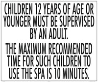 Nevada Spa Restrictions for Children Sign - 36 x 30 Inches on Heavy-Duty Aluminum