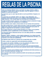 Nevada Pool Rules Sign in Spanish - 18 x 24 Inches on Heavy-Duty Aluminum