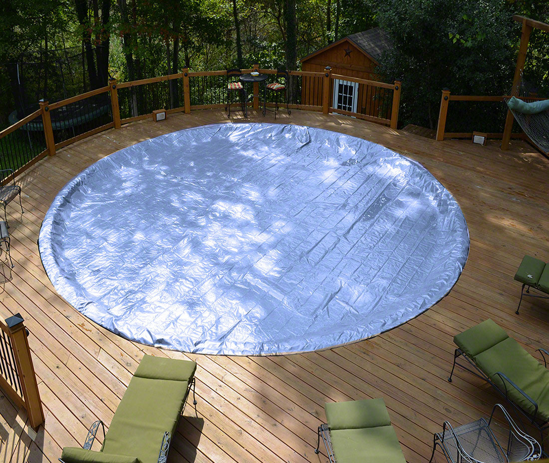 Estate Plus Extreme Round Solid Winter Aboveground Pool Cover 12 x 12 Feet