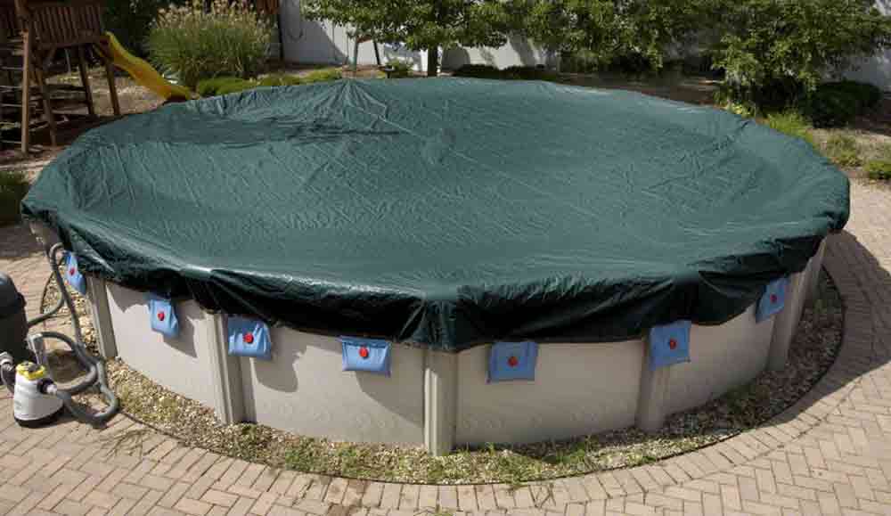 Estate Oval Solid Winter Aboveground Pool Cover 18 x 34 Feet