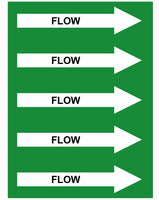 Flow Right Arrow Pipe Label (Sold Per Inch)