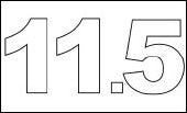#11.5 Vinyl Depth Marker Stencil 10 Inch x 6 Inch With 4 Inch Lettering