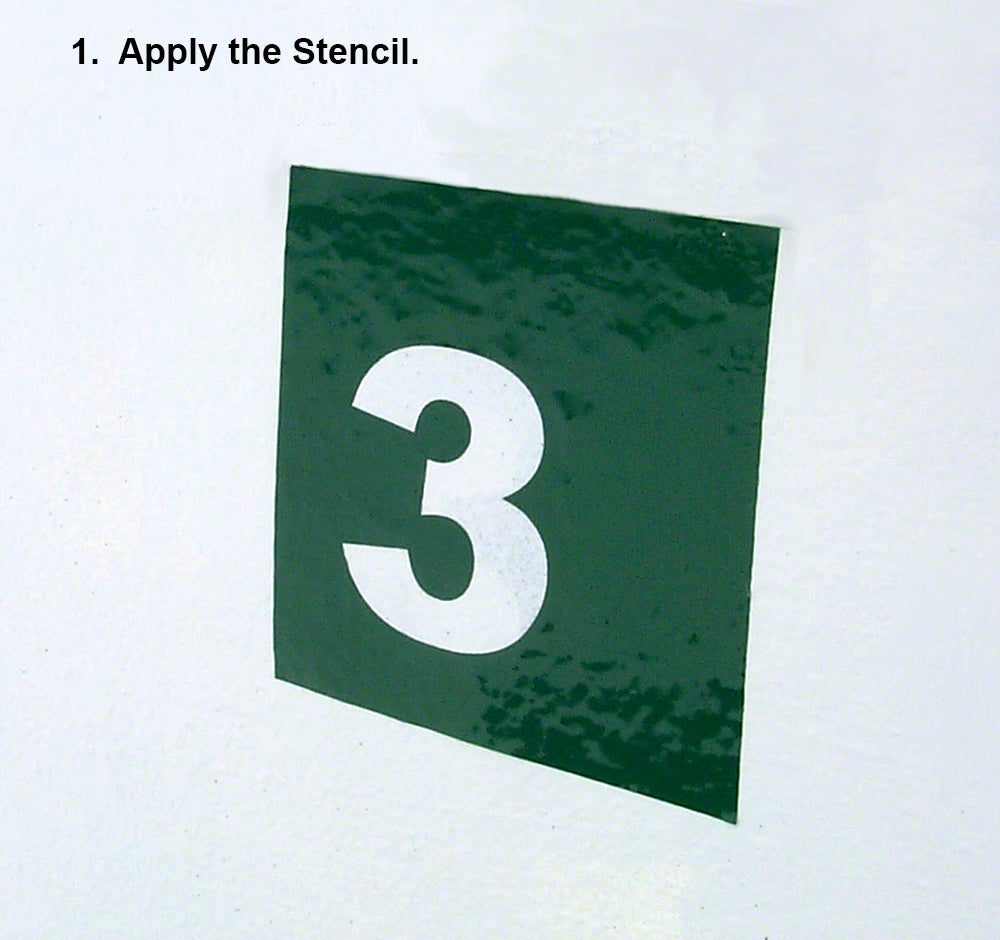 #2.3 Vinyl Depth Marker Stencil 8 Inch x 6 Inch with 4 Inch Lettering