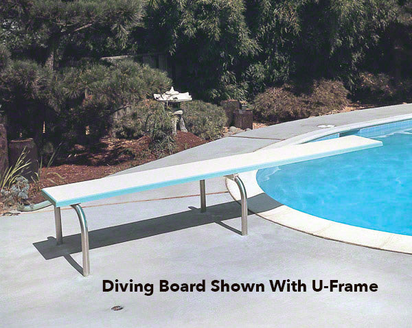 U-Frame Stand With 8 Foot Frontier IV Board - 400 Lb. Capacity - Radiant White