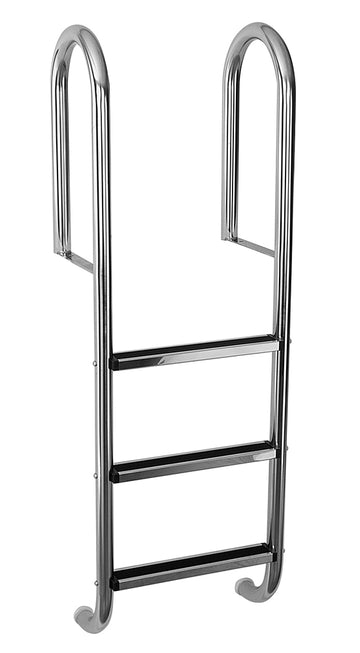 3-Step 66 Inch High On-Ground Elite Ladder 1.90 x .049 Inch - Stainless Steel Treads