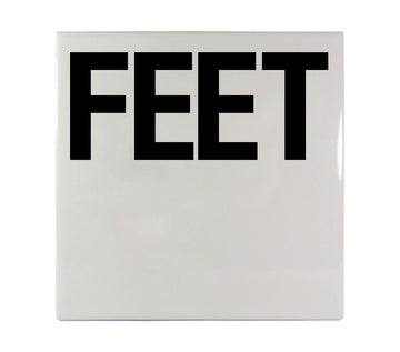 FEET Message Ceramic Smooth 6 Inch x 6 Inch Tile Depth Marker