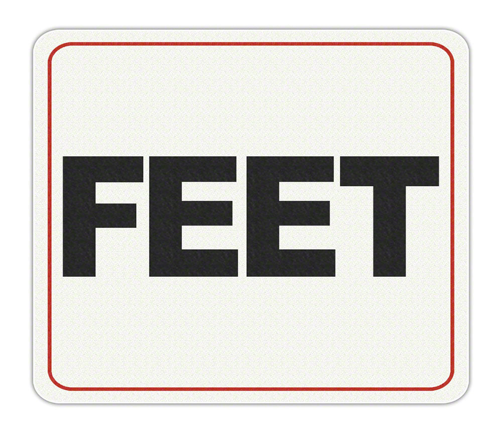 FEET Message - Adhesive Depth Marker - 7 Inch x 6 Inch