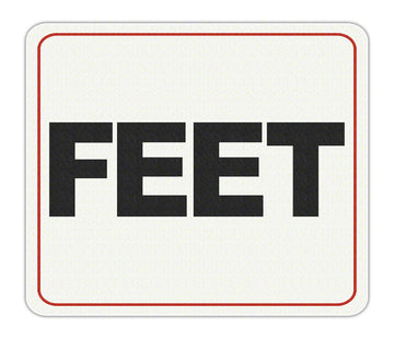 FEET Message - Adhesive Depth Marker - 7 Inch x 6 Inch