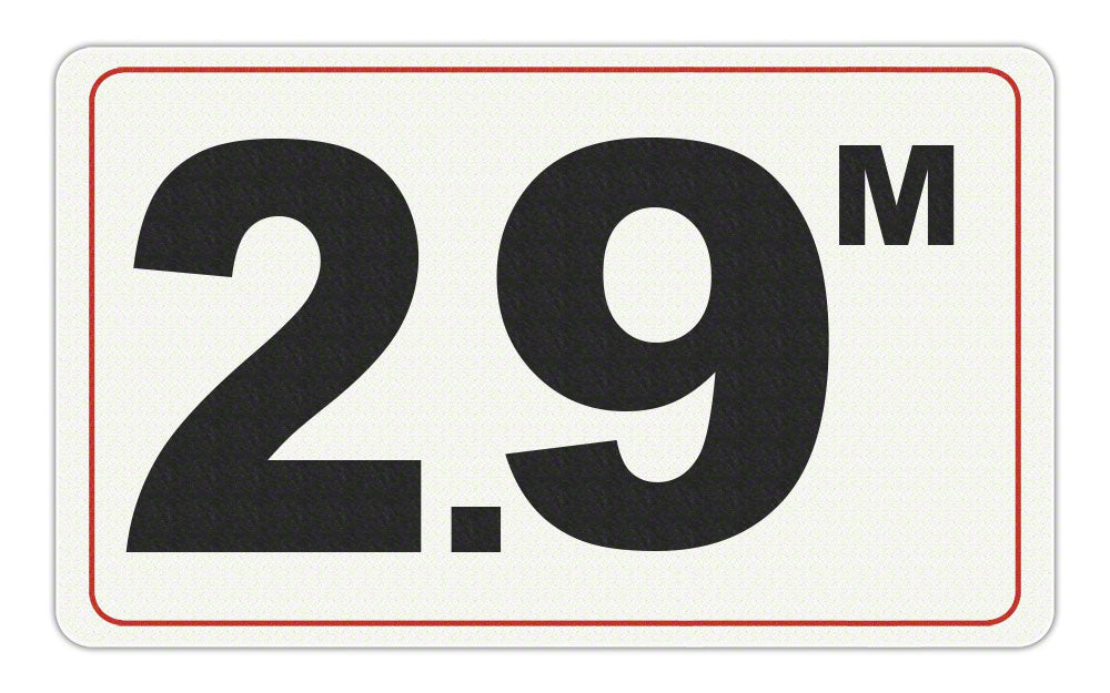 2.9 M - Adhesive Depth Marker - 10 Inch x 6 Inch with 4 Inch Lettering