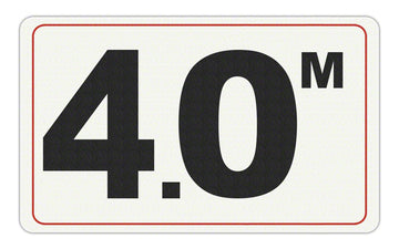 4.0 M - Adhesive Depth Marker - 10 Inch x 6 Inch with 4 Inch Lettering