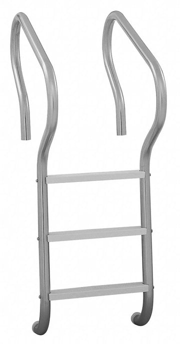 3-Step 30 Inch Wide Camelback Elite Ladder 1.90 x .049 Inch - Stainless Steel Treads
