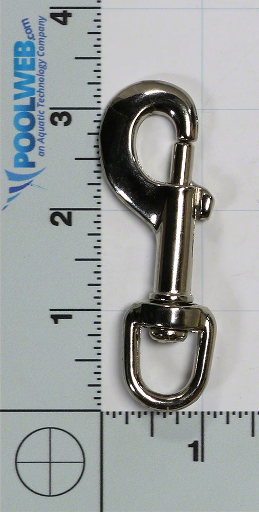 Snap Style Swivel Rope Hook for 1/2 Inch Rope - Nickel Plated Zinc