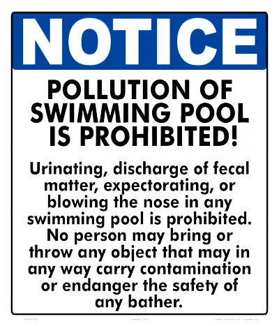 Notice New York Pollution Statement Sign - 12 x 14 Inches on Heavy-Duty Aluminum