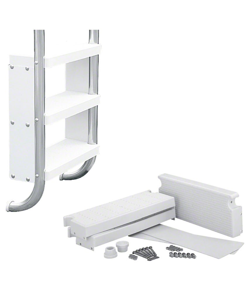 3-Step 20 Inch Wide Commercial Safety Ladder Kit - Plastic Treads