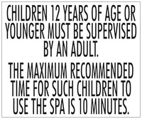 Nevada Spa Restrictions for Children Sign - 36 x 30 Inches on Styrene Plastic