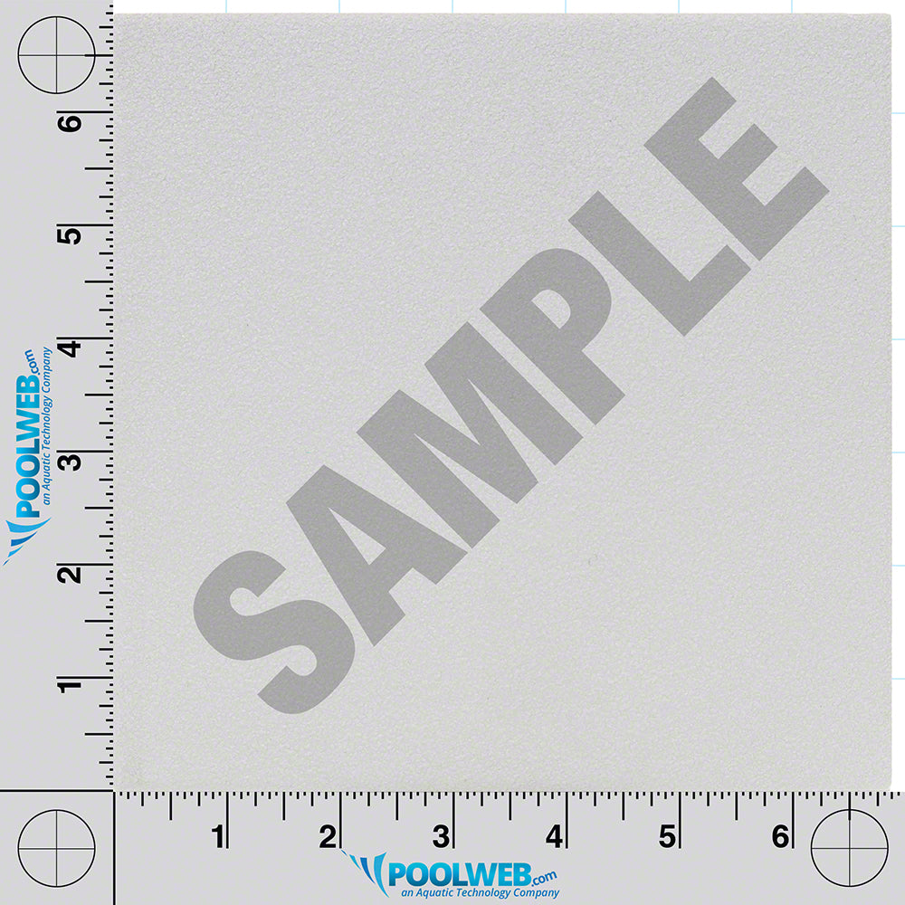 3 FT Ceramic Skid Resistant Tile Depth Marker 6 Inch x 6 Inch with 4 Inch Lettering