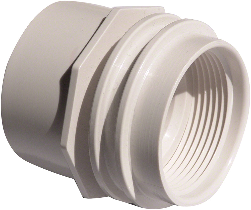 Vac Fitting With Water Stop - 1-1/2 Inch FPT - White