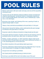 Alaska Pool Rules Sign - 18 x 24 Inches on Heavy-Duty Aluminum