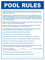 Colorado Pool Rules Sign - 18 x 24 Inches on Heavy-Duty Aluminum (Customize or Leave Blank)