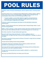 Calfornia Pool Rules Sign - 18 x 24 Inches on Heavy-Duty Aluminum