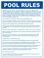 Illinois Pool Rules Sign - 18 x 24 Inches on Heavy-Duty Aluminum