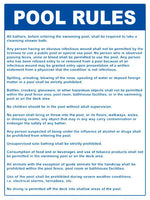 Ohio Pool Rules Sign - 18 x 24 Inches on Heavy-Duty Aluminum