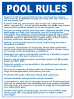 Minnesota Pool Rules Sign - 18 x 24 Inches on Heavy-Duty Aluminum