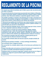 Arizona Pool Rules Sign in Spanish - 18 x 24 Inches on Styrene Plastic