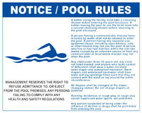 Utah Pool Rules With Graphic Sign - 30 x 24 Inches on Styrene Plastic