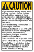 New Jersey Spa Rules Caution Sign - 12 x 18 Inches on Heavy-Duty Aluminum