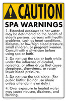 New Mexico Spa Warnings Sign - 12 x 18 Inches on Heavy-Duty Aluminum