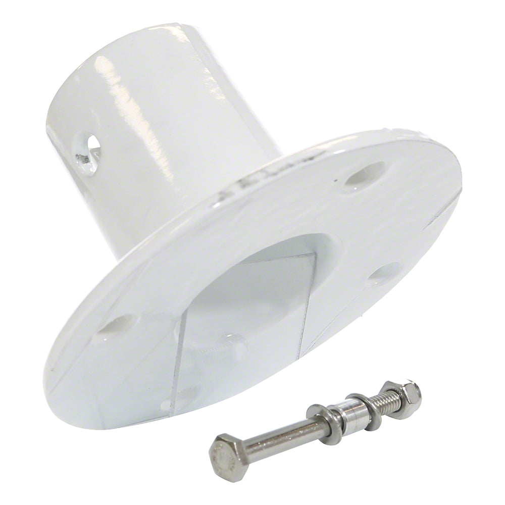 Aluminum Deck-Mounted Anchor Flange for 1.90 Inch O.D. Rail