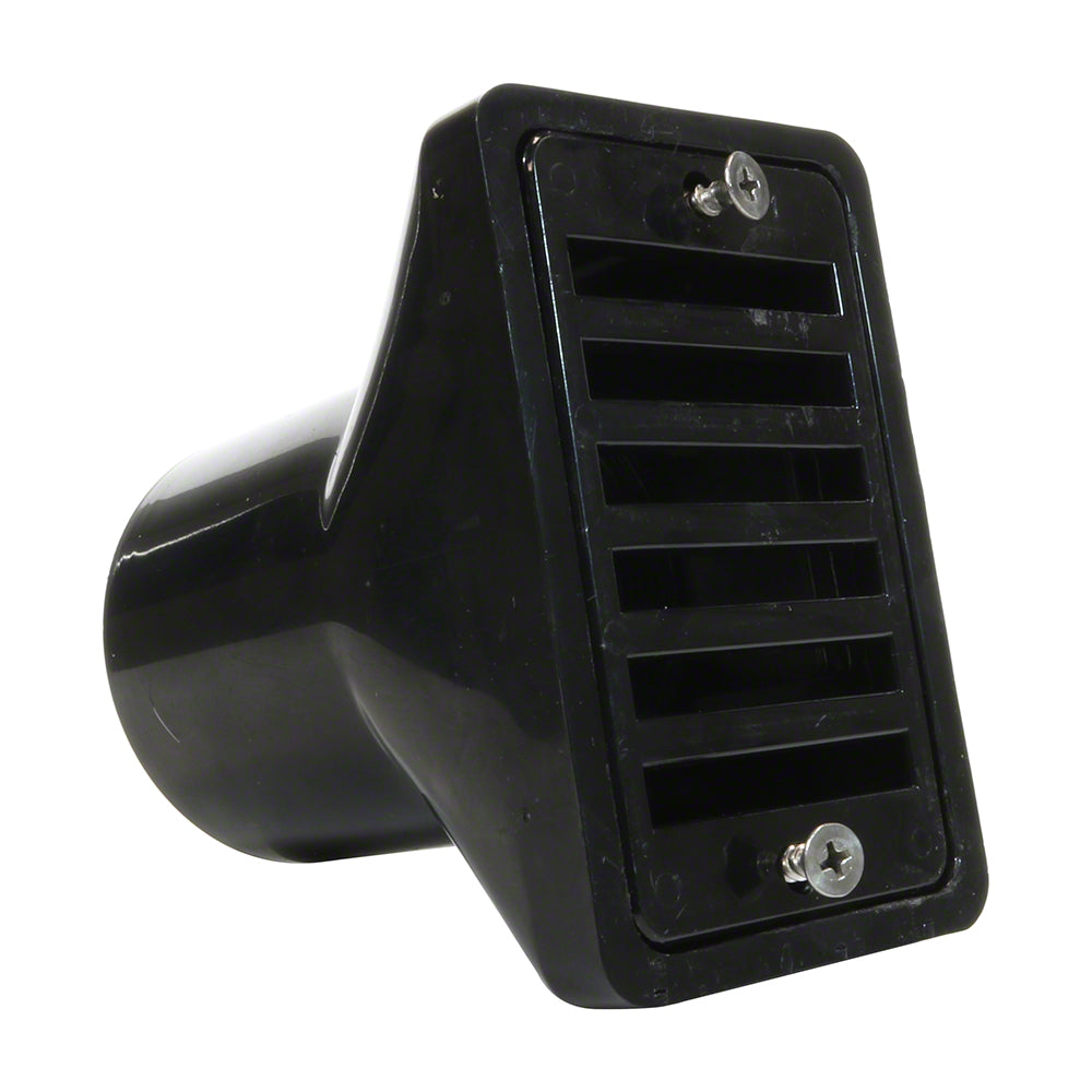 Gutter Drain and Grate - 2 Inch Socket - 2 x 4 Inch Grate - Black