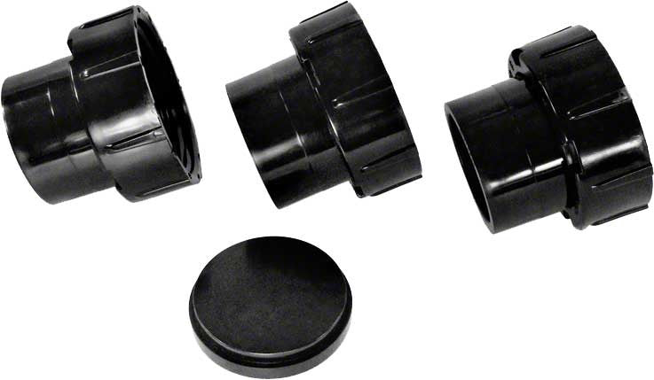CV/CL/CS Tailpiece, Cap and Union Nut Set (Set of 3) - 2 x 2 Inch