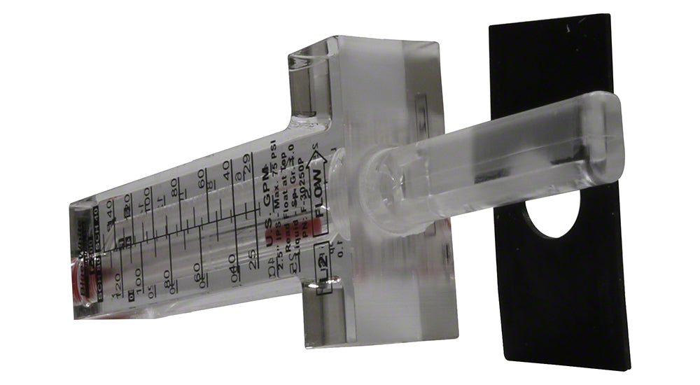 F-300 Acrylic Flowmeter for 2-1/2 Inch Schedule 40/80 Horizontal Pipe - 29-150 GPM