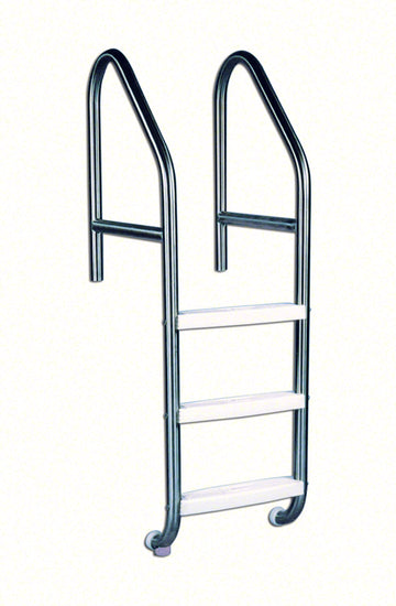 3-Step 25 Inch Wide Cross-Braced Heavy-Duty Ladder 1.90 x .109 Inch