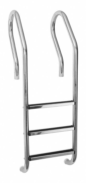 3-Step 19 Inch Wide Parallel-Look Econoline Ladder 1.90 x .049 Inch Marine Grade - Plastic Treads