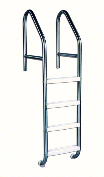 4-Step 25 Inch Wide Cross-Braced Heavy-Duty Ladder 1.90 x .109 Inch