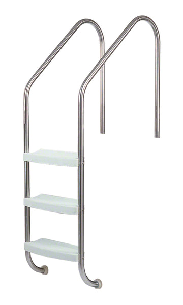 3-Step 25 Inch Wide Standard Ladder 1.50 x .120 Inch - Marine Grade