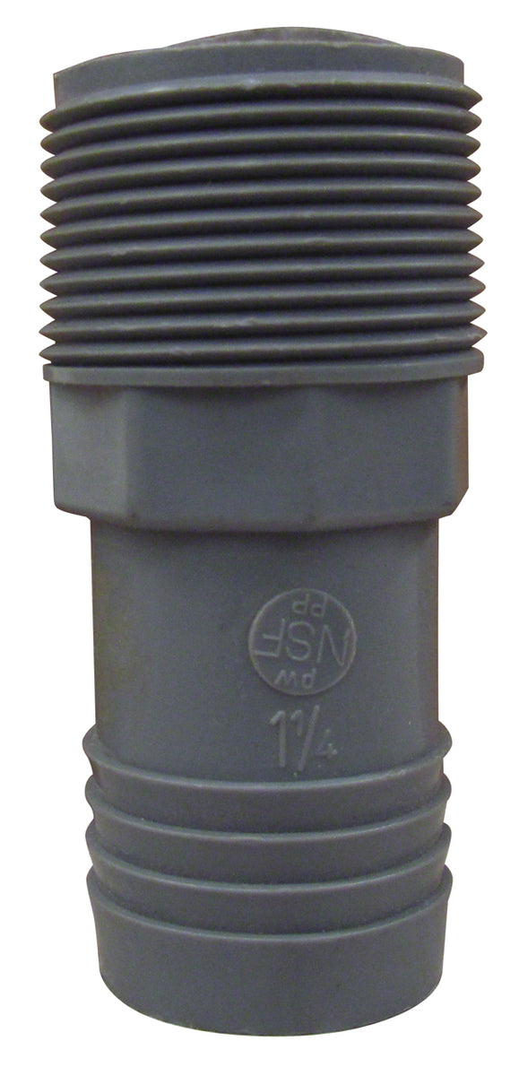 LASCO Fittings 1 in. x 3/4 in. PVC MPT x Barb Poly Insert Male Adapter