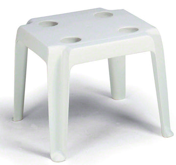Oasis 18 x 18 Inch Low Table with Cup Holders - White (Must Order in Multiples of 14)