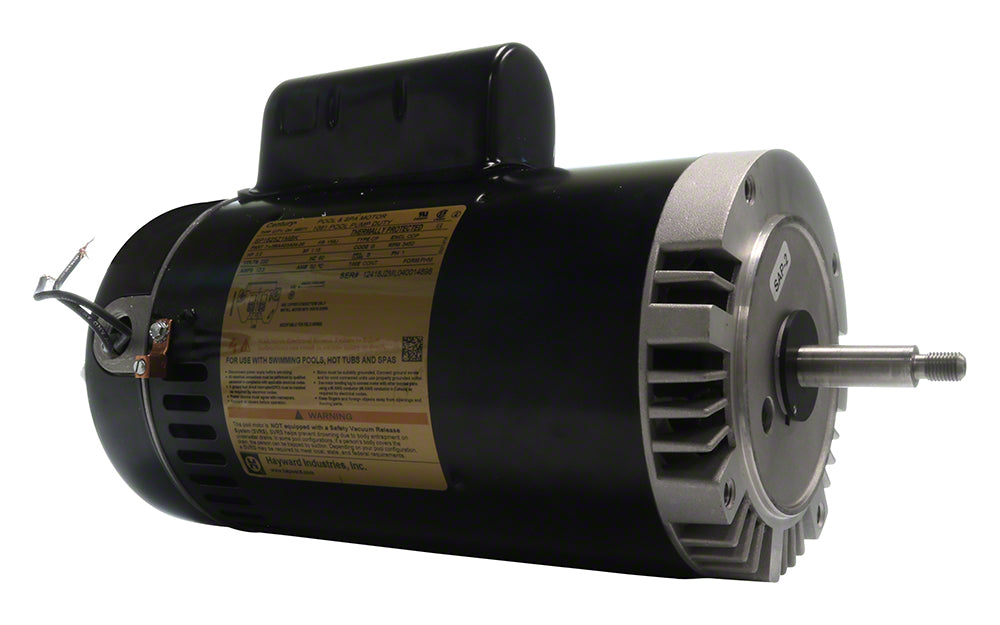 3 HP Motor 56J C-Face - 1-Speed 230 Volts 60 Hz - Max-Rated - Black
